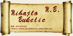 Mihajlo Bukelić vizit kartica